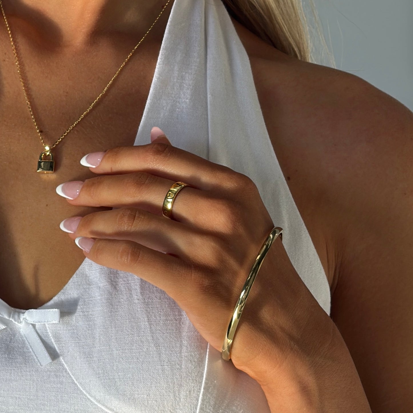 Gold Love Lock Necklace