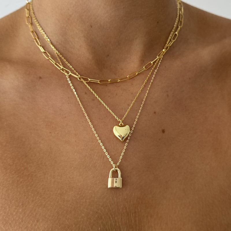 Brown shop heart necklace