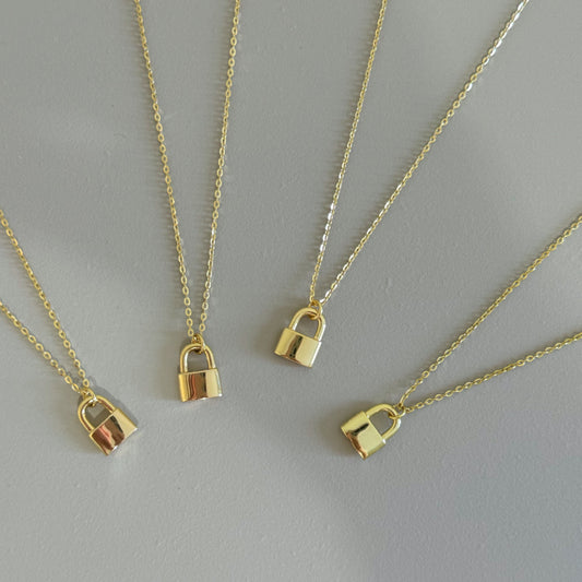 Gold Love Lock Necklace