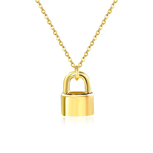 Gold Love Lock Necklace
