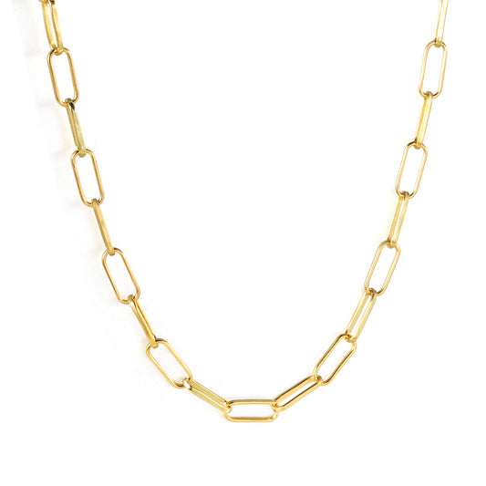 Gold Cable Chain Necklace