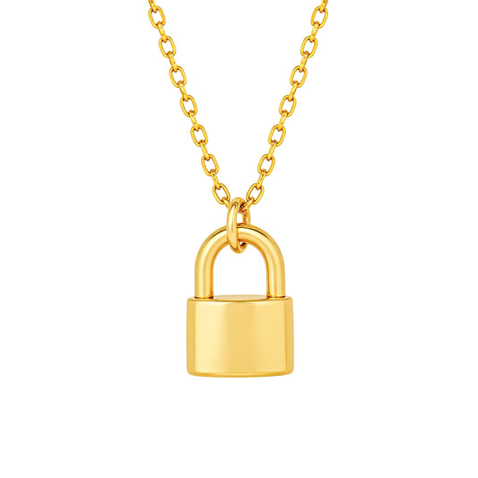 Gold Love Lock Necklace