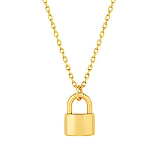 Gold Love Lock Necklace