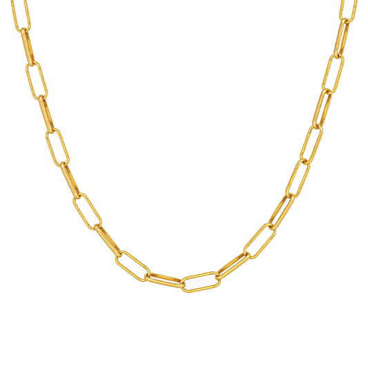 Gold Cable Chain Necklace